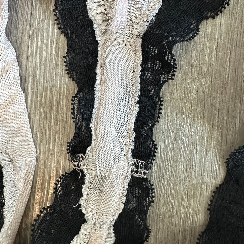 Mary Green Bralette and panty set Pink/Black Size M - Picture 6 of 6